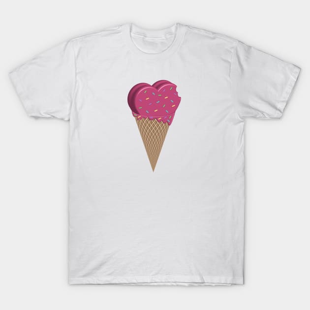 Ice Cream Cone T-Shirt by Designoholic